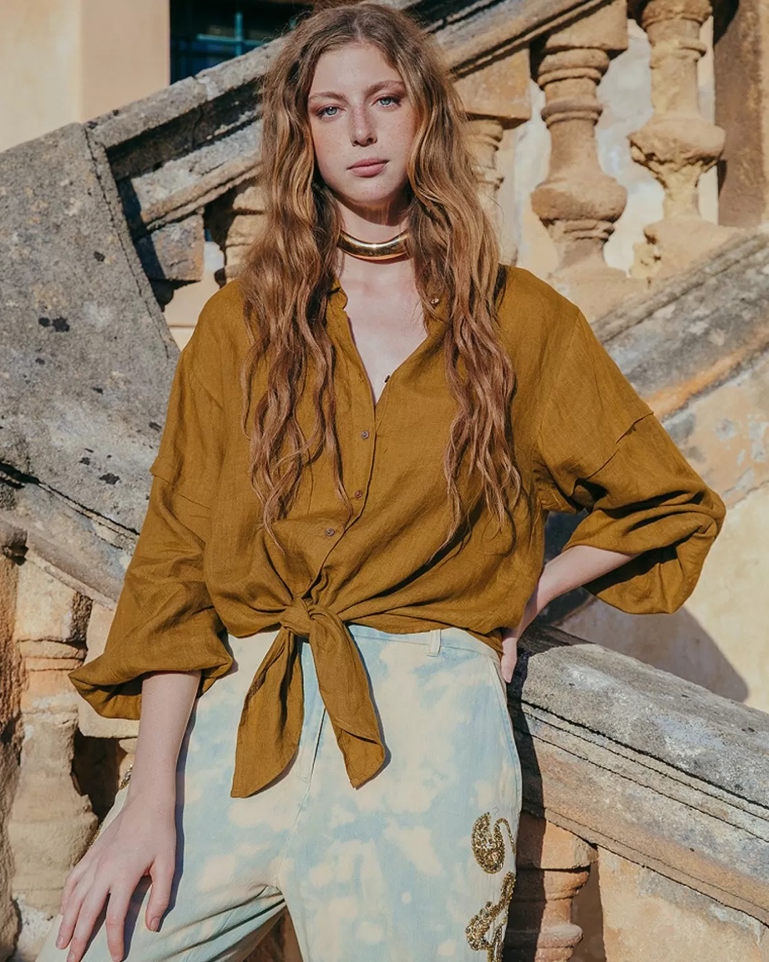 Mes Demoiselles Paris Chemises & Tops>Chemise Cerea Bronze