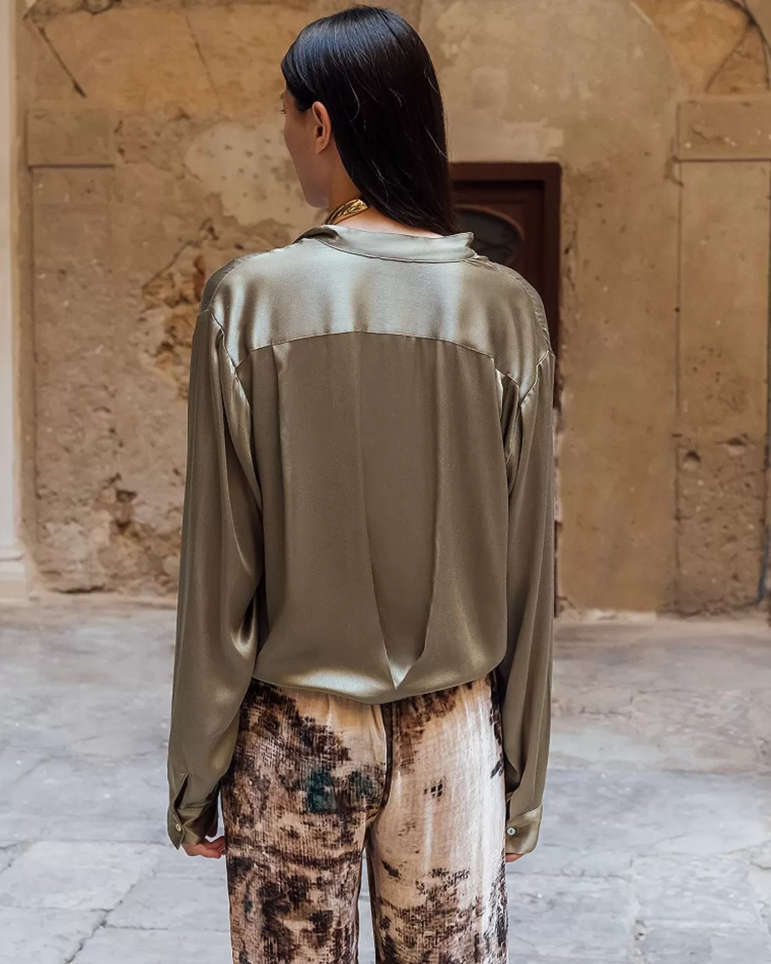 Mes Demoiselles Paris Chemises & Tops>Chemise Siwa Kaki