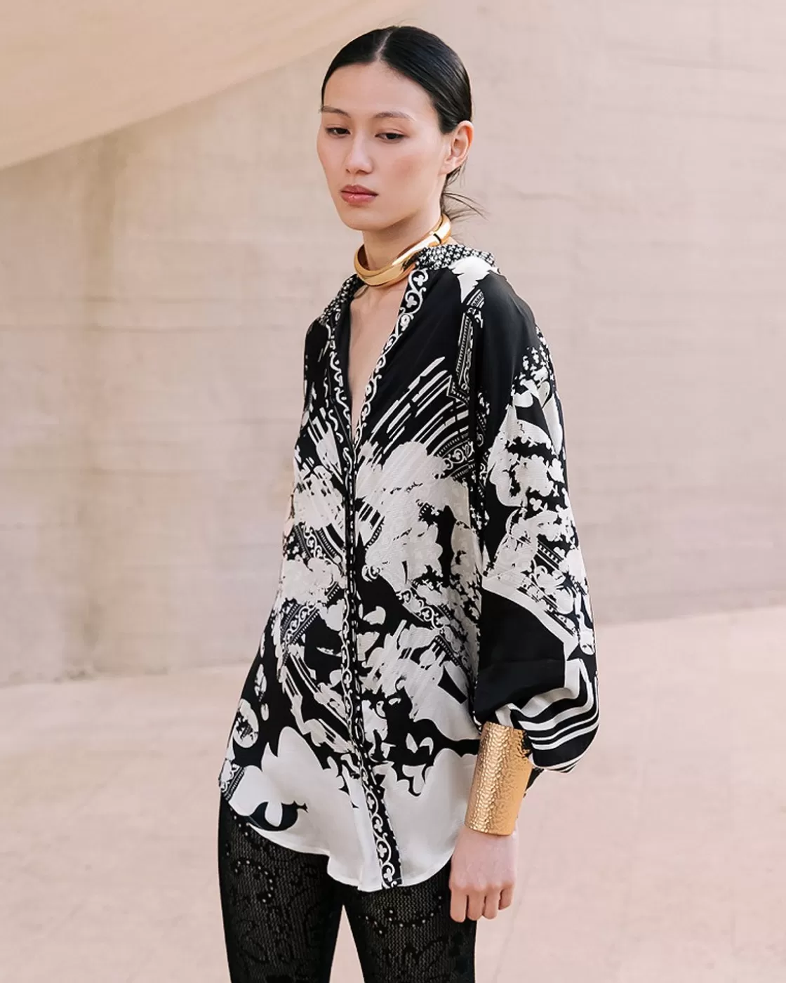 Mes Demoiselles Paris Chemises & Tops>Chemise Wap Noir / Blanc