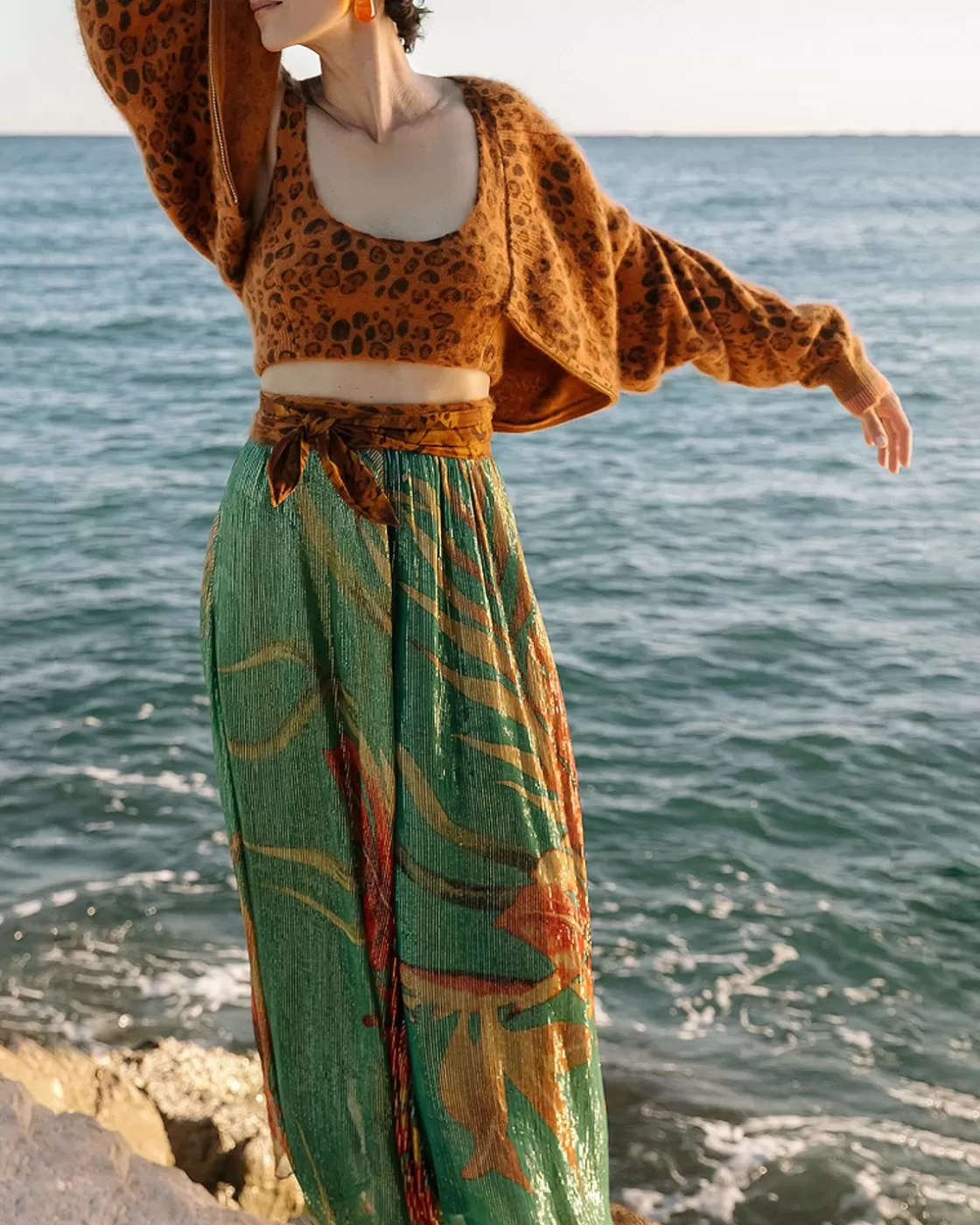 Mes Demoiselles Paris Robes & Jupes>Jupe Piou Imprime Palmier