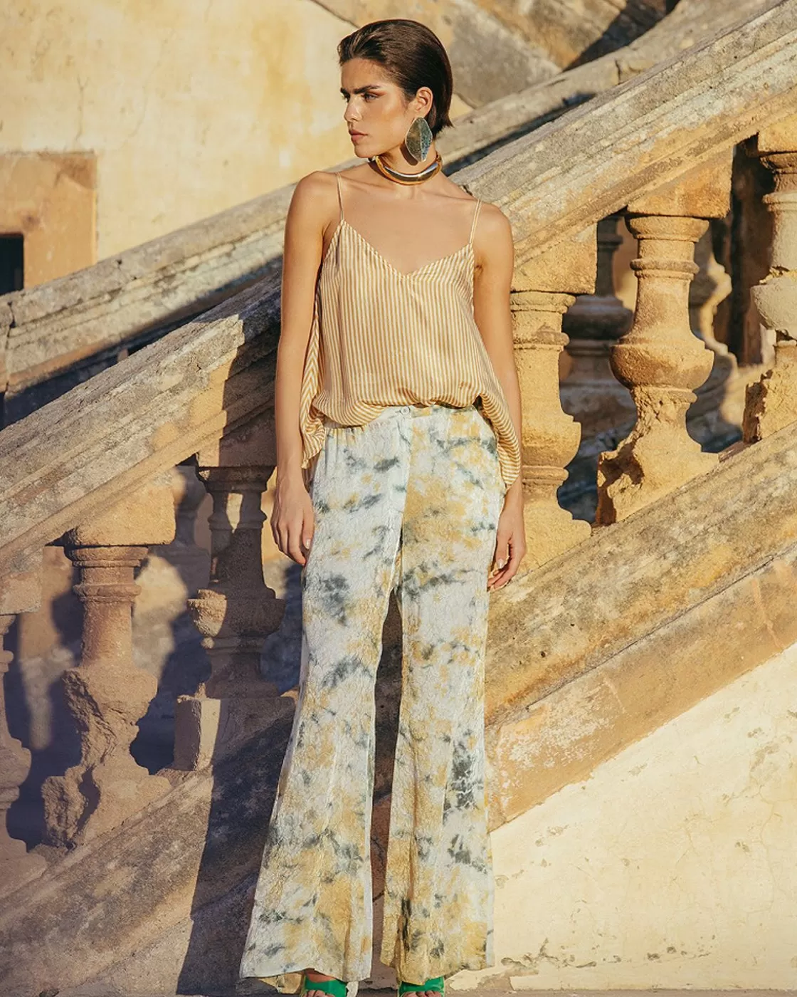 Mes Demoiselles Paris Pantalons>Pantalon Ipan Kaki / Ocre
