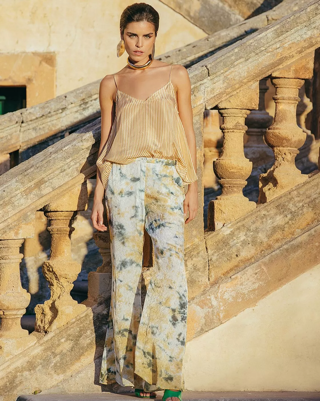 Mes Demoiselles Paris Pantalons>Pantalon Ipan Kaki / Ocre