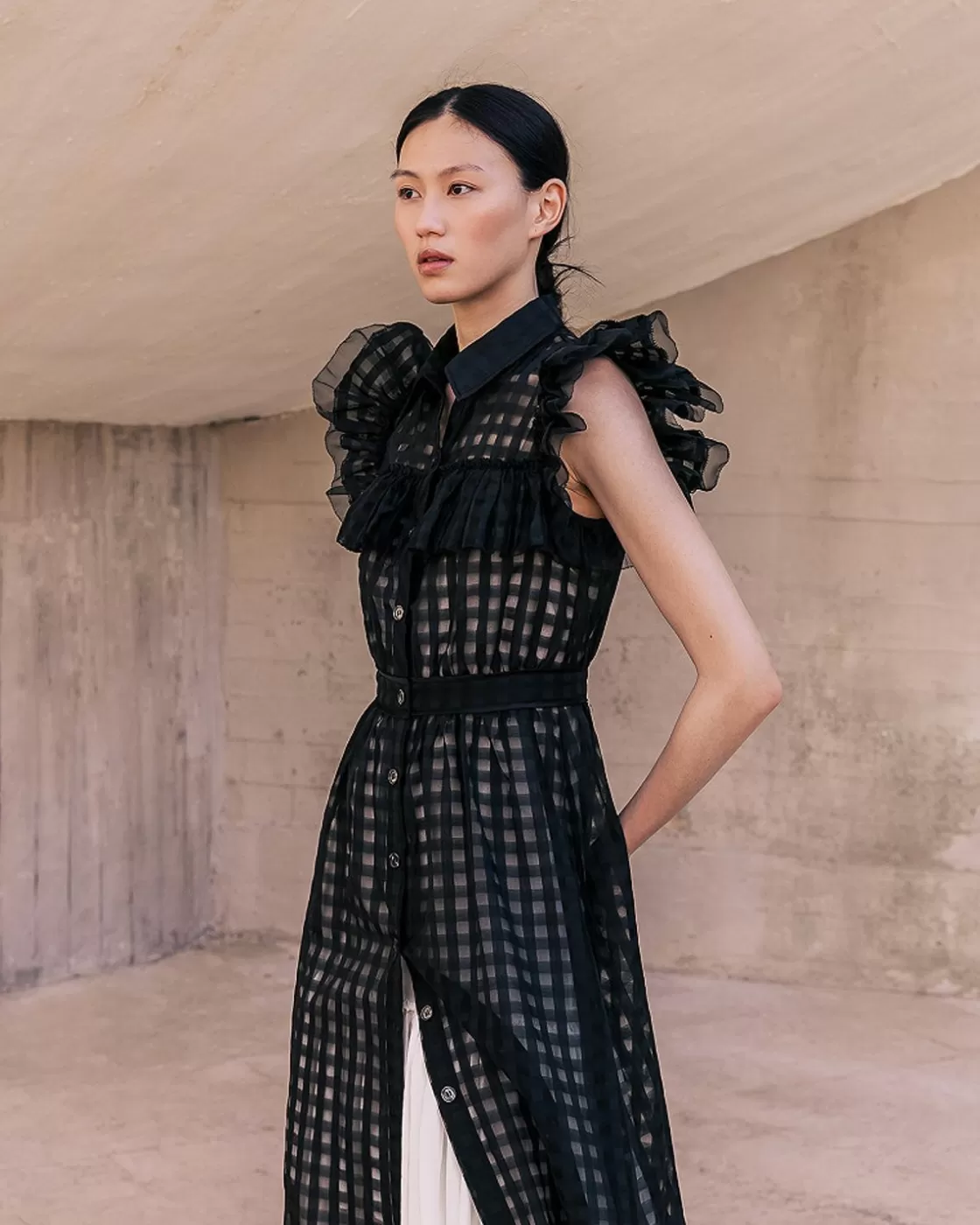 Mes Demoiselles Paris Robes & Jupes>Robe Cesday Noir / Ecru