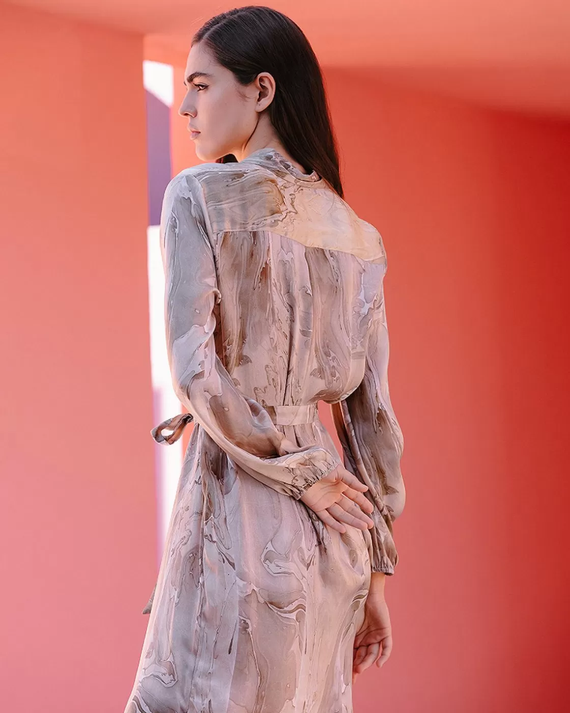 Mes Demoiselles Paris Robes & Jupes>Robe Cypress Bois Texture