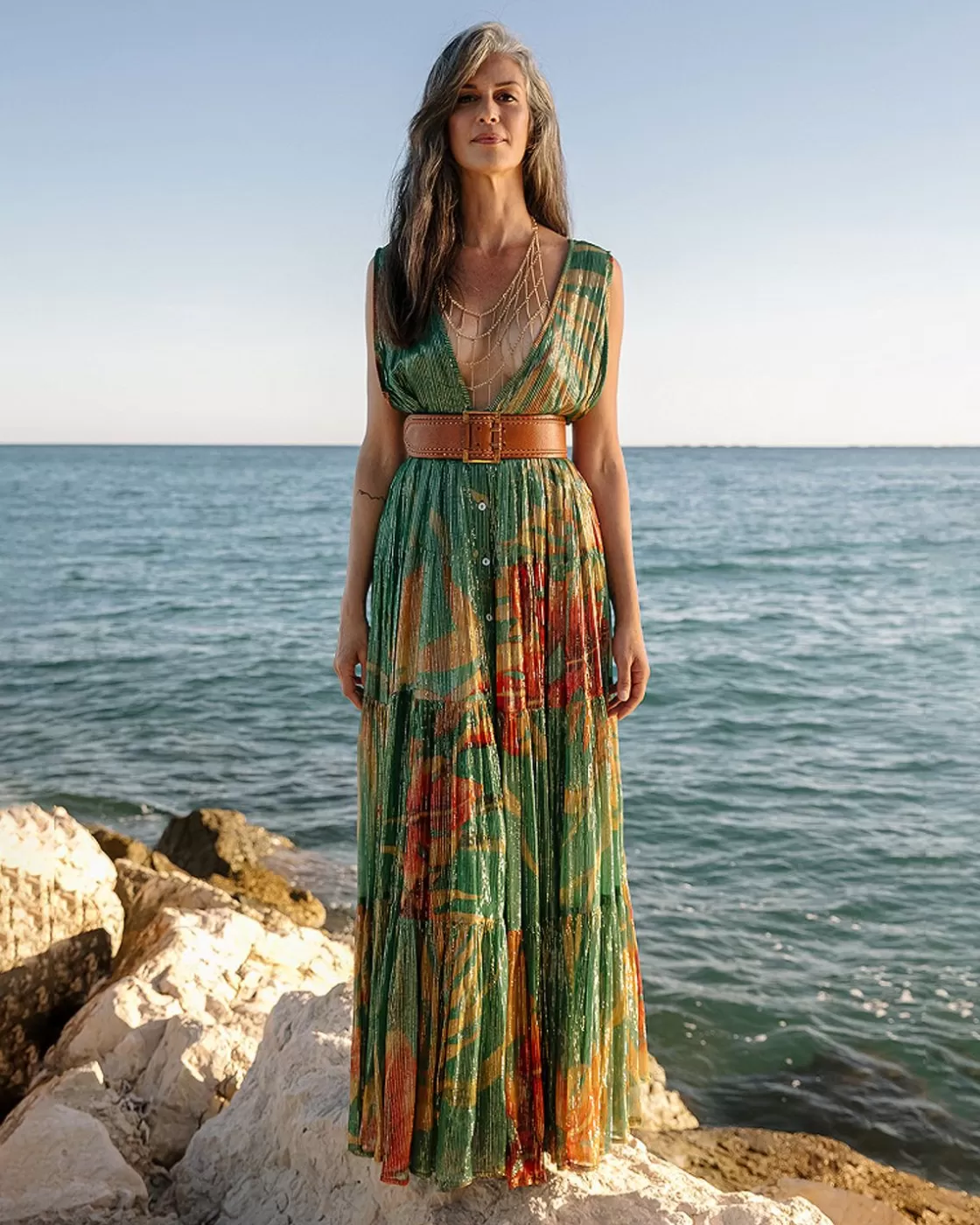 Mes Demoiselles Paris Robes & Jupes>Robe Prisca Imprime Palmier