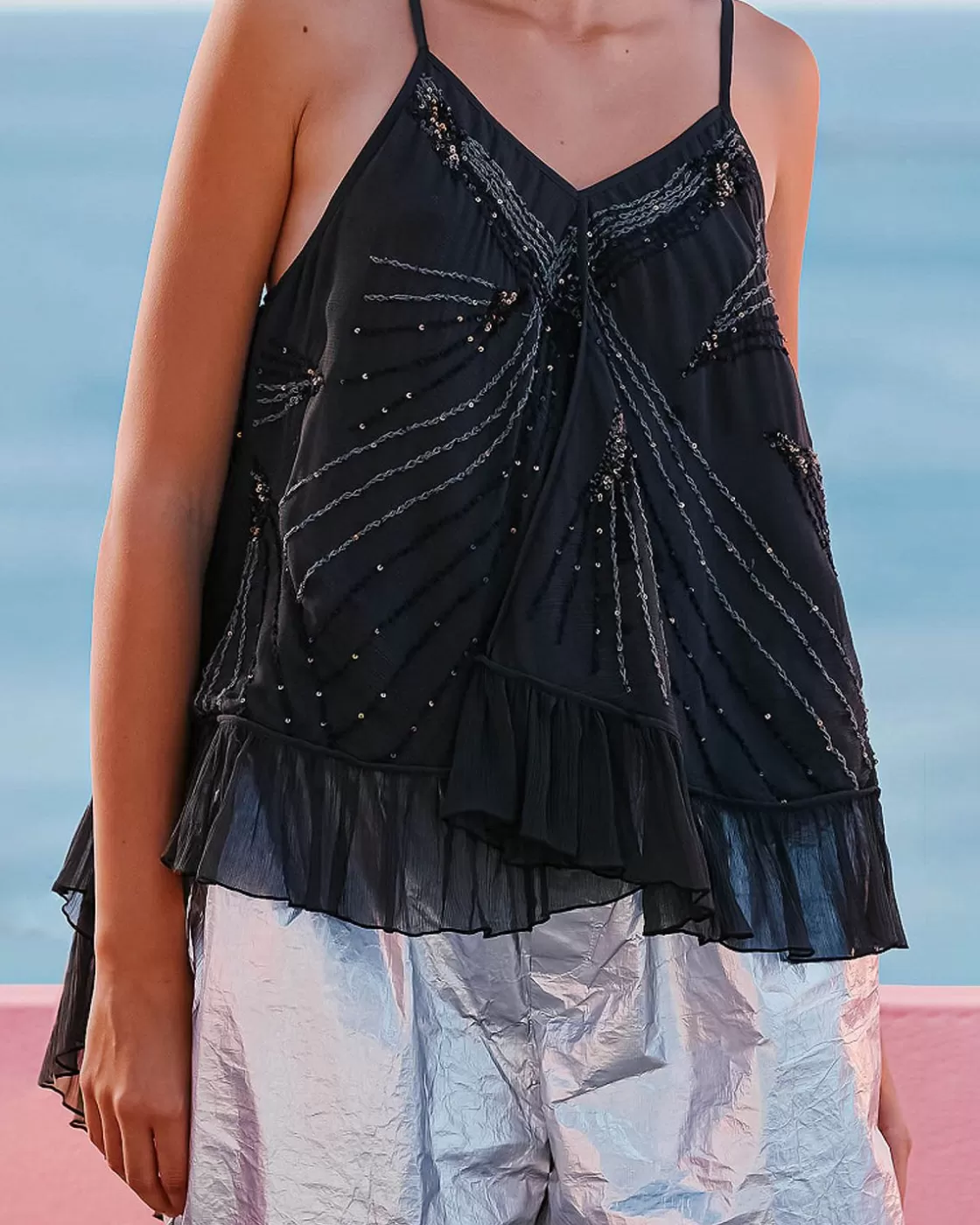 Mes Demoiselles Paris Chemises & Tops>Top Alba Noir