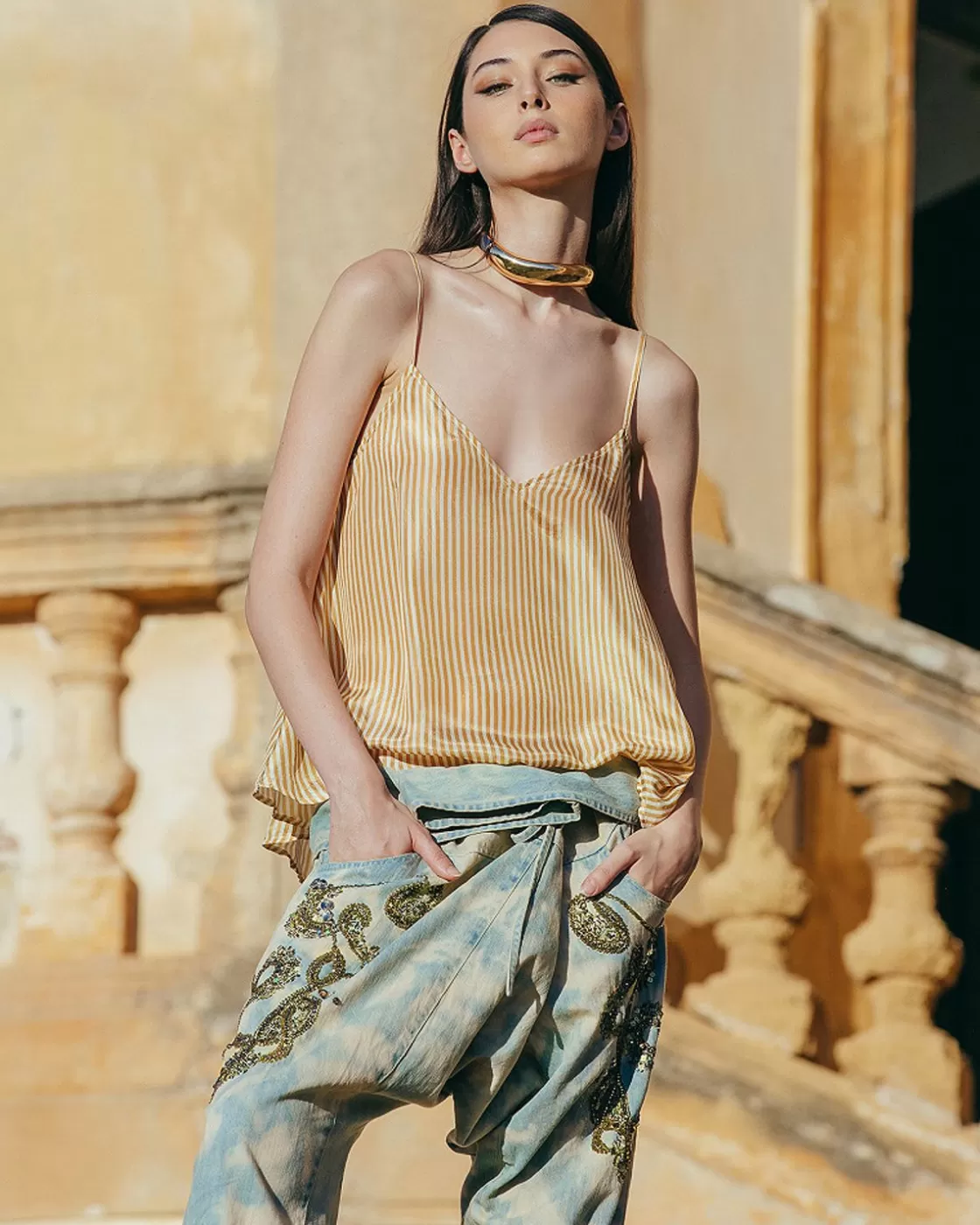 Mes Demoiselles Paris Chemises & Tops>Top Herry Caramel / Ecru